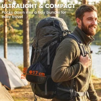 Outsunny Camping Cookware Set, 8-Piece Ultralight Camping Cooking Kit with Anti-Scald Handles, Grey(m-5)