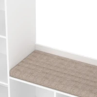 AIYAPLAY Libreria 3 in 1 per bambini con panca, 6 scomparti e cuscino, bianco(m-7)