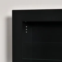 HOMCOM Lareira de Bioetanol de Parede com Depósito de 1 L Tempo de Combustão 3H para Interiores 20 m² 120x15x40 cm Preto(m-9)