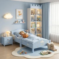 AIYAPLAY Pat Montessori pentru Copii 3-6 Ani Model Nor pentru Camera Copilului, 146 x 76,5 cm, Albastru(m-10)