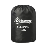 Outsunny Sleeping Bag for Adults, Lightweight & Compact Sleeping Bag, 3 Seasons, Navy Blue(m-13)