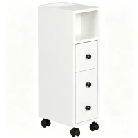 kleankin Slimline Bathroom Storage Cabinet - White(m-1)