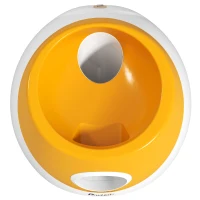 PawHut Lanceur de Balles Automatique avec 3 Balles en ETPU, 3 Réglages de Distance 6m/10m/14m, Intérieur et Extérieur, Orange(m-12)