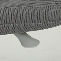 Vinsetto Chaise de Bureau Ergonomique Sans Accoudoirs, Fauteuil de Bureau Pivotant, Dossier Courbé en Maille et Roulettes, Gris(m-13)