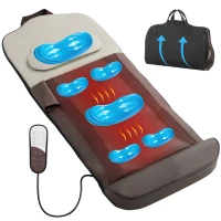 HOMCOM Colchón de Masaje Cuerpo Completo Plegable con Calefacción Compresión de Aire 4 Modos 3 Intensidades Apagado Automático(m-11)