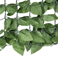 Outsunny Siepe Artificiale Arrotolabile e Impermeabile, in Seta e PE, 300x100 cm, Verde Scuro(m-8)