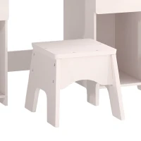 AIYAPLAY Tocador de Maquillaje Niñas con Taburete 3 Espejos Desmontables 2 Cajones 2 Armarios 7 Accesorios para +3 Años Rosa(m-14)