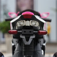 Elektrisches Kinder-Motorrad, leuchtenden Rädern, Vor-/Rückwärtsbetrieb und Echtzeit-Akkuanzeige, 78.1x40.6x51.5 cm, Rosa(m-7)