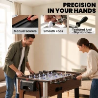 SPORTNOW 3 in 1 Multi Game Table, 3.4ft Reversible Air Hockey Pool Football Games Table with Lockable Wheels, Storage Shelf(m-7)