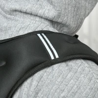 HOMCOM Chaleco Lastrado 5 kg con 2 Correas Ajustables y Bandas Reflectantes para Entrenamiento de Fuerza Jogging Negro(m-9)
