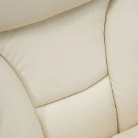 HOMCOM Sillón Relax Reclinable con Bolsillo Lateral y Portavasos para Salón y Dormitorio Crema(m-5)