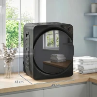 HOMCOM 5kg Vented Tumble Dryer, 1000W Compact Tumble Dryer with 5 Drying Modes, Stainless Steel Tub, Black(m-3)