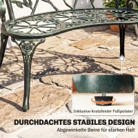 Outsunny Tweedezits Tuinbank 100 cm, Antiek Groen voor Tuin Comfort voor Gezins en Rustbank(m-7)
