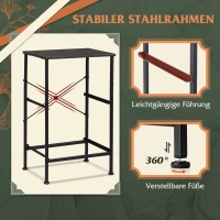 Nachttisch mit 2 Stoffschubladen, großer Stauraum, wasserfeste Holzplatte, 39.8x29.8x63.1 cm, Schwarz(m-6)