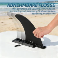 Outsunny Stand Up Paddling Board Set Aufblasbar 320cm SUP Board mit Verstellbares Paddel Rutschfest EVA-Deck Fußschlaufe Pumpe(m-8)