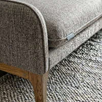 HOMCOM Fotoliu Modern din Material Textil cu Șezut Confortabil și Picioare din Oțel, 76x68x80 cm, Gri(m-8)