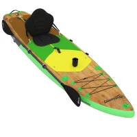 Outsunny Prancha Paddle Surf Insuflável SUP Extra Longa de 335 cm com Assento Remo Conversível Quilhas Bomba e Mochila Carga 180 kg(m-1)