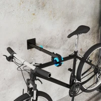 HOMCOM Support de réparation de vélo réglable en hauteur, pince rotative 360°, charge max. 25kg, 41-60x13x13cm, noir(m-2)