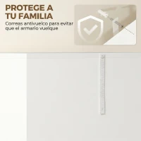 HOMCOM Aparador Alacena de Cocina Mueble Auxiliar con 4 Puertas 2 Cajones y Estantes Ajustables 60x35x170 cm Blanco(m-7)