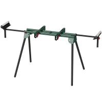 HOMCOM Suporte para Serra de Meia-Esquadria Universal com Rolos Extensíveis 94-195 cm Ajustável e Dobrável Carga 150 kg Verde(m-11)