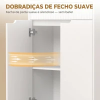 HOMCOM Armário Alto de Casa de Banho, Armário Estreito com 3 Prateleiras Abertas, Gaveta Canelada, Prateleira Ajustável, Branco(m-7)