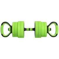 SPORTNOW 4 in 1 Hanteln Set 20 kg verstellbare Kurzhantel & Langhantel Kettlebell Liegestützgriffe Grün
