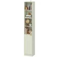 HOMCOM Bookcase Adjustable Shelf Bookshelf Anti-Tip Hardware 6-Tier Storage Cabinet Light Green(m-15)