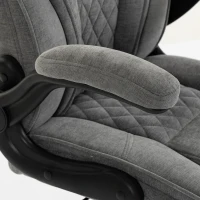 HOMCOM Office Chair, Ergonomic Desk Chair with Flip-up Armrest, Pocket Springs, Swivel Wheels, Adjustable Height, Grey(m-11)
