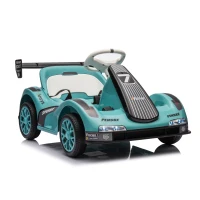 Kinder-Elektroauto, einstellbare Vor-/Rückfahrt und zwei Geschwindigkeitsstufen, 81x50.5x45 cm, Grün(m-12)