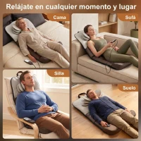 HOMCOM Colchón de Masaje Cuerpo Completo Plegable con Calefacción Compresión de Aire 4 Modos 3 Intensidades Apagado Automático(m-7)