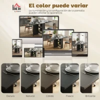 HOMCOM Mesa de Cocina Plegable con 2 Ruedas 2 Estantes de Almacenaje y 2 Alas Abatibles Estilo Moderno 75x140x74 cm Negro(m-8)