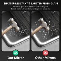 HOMCOM 60 x 80 cm Bluetooth LED Bathroom Mirror with Clock Anti-Fog - Silver Tone(m-8)