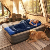 Outsunny Sac de Dormit pentru Adulți, Ușor și Compact, Bleumarin(m-2)