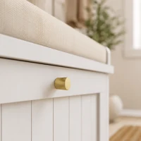 HOMCOM Banco Zapatero Mueble para Entrada Cojín Acolchado 2 Cajones Abatibles 8-10 Pares de Zapatos(m-7)