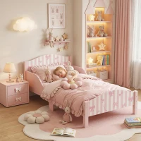 AIYAPLAY Pat Montessori pentru Copii 3-6 Ani Design în Formă de Fundă cu Protecții Anti-cădere, 146 x 76,5 cm, Roz(m-10)