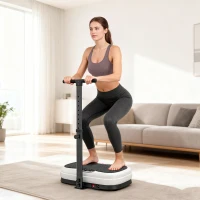SPORTNOW Vibration Plate, with Adjustable/Removable Handle, Preset Modes, 50 Speeds(m-10)