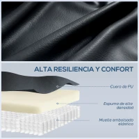 HOMCOM Sillón de Masaje Giratorio Sillón Relax Reclinable con 8 Puntos de Masaje Función de Calefacción 82x99x103 cm Negro(m-6)