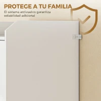 HOMCOM Armario Alto de Baño con Cesto Ropa Sucia con Compartimentos Abiertos y Estantes Ajustables 40x30x170 cm Blanco(m-8)
