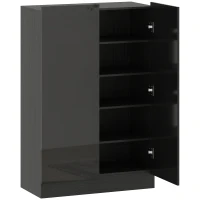 HOMCOM Sapateira para Entrada com Prateleiras Ajustáveis para 20 Pares de Sapatos 72x34,5x103 cm Preto(m-1)