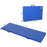 HOMCOM Saltea de Gimnastică Pliabilă, Saltea Fitness Groasă de 5 cm și Antiderapantă, 180x60x5 cm, Albastru(m-3)