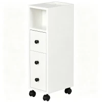 kleankin Slimline Bathroom Storage Cabinet - White(m-10)