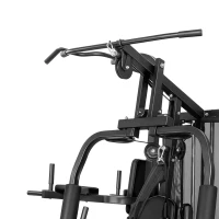 SPORTNOW All-in-One Home Gym Machine, Multifunctional Power Cage with 69 kg Weight Stack and Pulley System, Black(m-13)
