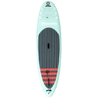 Outsunny Tabla de Paddle Surf Hinchable 320 cm, con Superficie Antideslizante Remo de Aluminio Ajustable Quilla Bomba y Mochila(m-1)