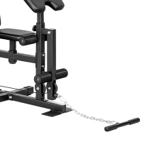 SPORTNOW All-in-One Home Gym Machine, Multifunctional Power Cage with 69 kg Weight Stack and Pulley System, Black(m-11)