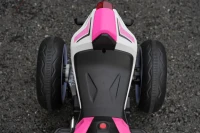 Elektrisches Kinder-Motorrad, leuchtenden Rädern, Vor-/Rückwärtsbetrieb und Echtzeit-Akkuanzeige, 78.1x40.6x51.5 cm, Rosa(m-13)