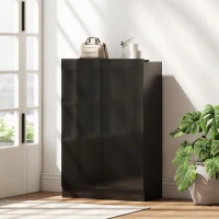 HOMCOM Sapateira para Entrada com Prateleiras Ajustáveis para 20 Pares de Sapatos 72x34,5x103 cm Preto(m-10)