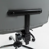 HOMCOM Chaise de bureau ergonomique, fauteuil de bureau inclinable avec repose-pieds, hauteur réglable, pivotante 360°, gris(m-10)