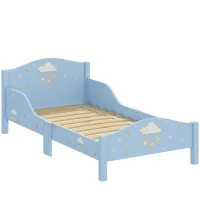 AIYAPLAY Cama Montessori para Crianças 3-6 Anos 146x76,5cm Laterais Anti-queda Formato de Nuvem para Quarto Azul(m-1)