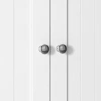HOMCOM Bathroom Wall Cabinet, 3-Tier Wall-Mounted Bathroom Storage Cabinet with Adjustable Shelf, White(m-8)