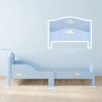 AIYAPLAY Cama Montessori para Crianças 3-6 Anos 146x76,5cm Laterais Anti-queda Formato de Nuvem para Quarto Azul(m-3)